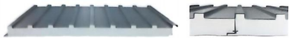 Multi peak sandwich roof panel Multi peak sandwich roof panel